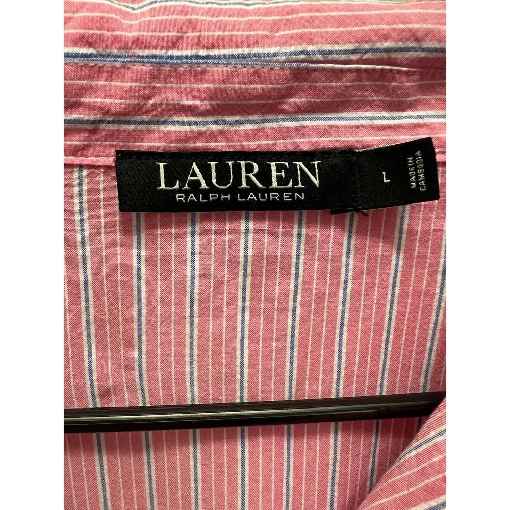 Lauren Ralph Lauren Pajama Top Size L Cozy Sleepy Preppy Comfy